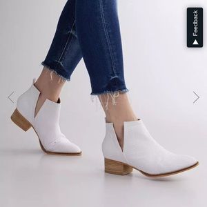 Snakeskin ankle booties